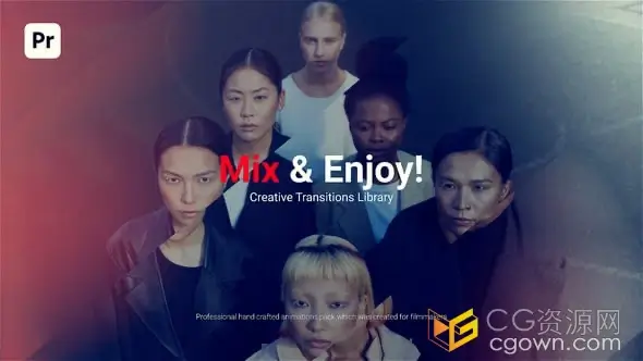 Premiere模板50种视频转场特效预设包