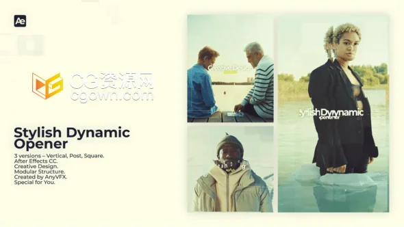 时尚动感片头动画短视频AE模板下载
