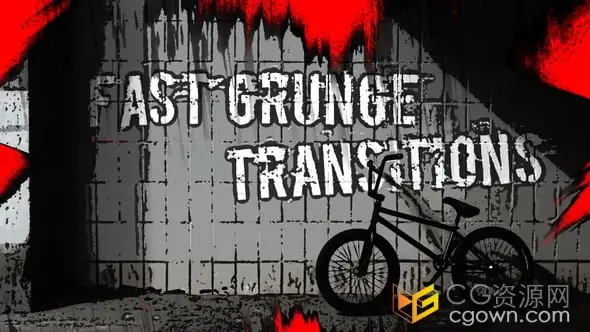 涂鸦视觉冲击力视频转场特效FCPX插件Fast Grunge Transitions