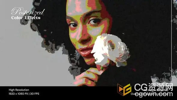 色调分离风格化效果叠加层AE模板下载