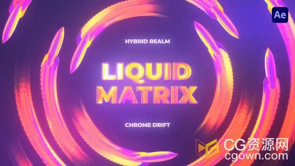 复古未来主义美学现代3D设计文字标题动画AE模板