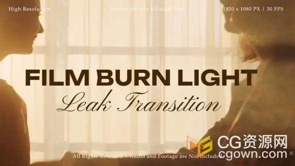 胶片烧伤光效泄漏视频转场动画AE模板下载-CG资源网 胶片烧伤光效泄漏视频转场动画AE模板下载
