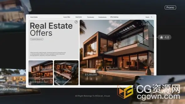 房地产公司宣传介绍视频动画AE模板