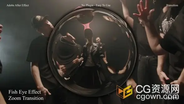 鱼眼效果缩放特效视频转场过渡动画AE模板-CG资源网 鱼眼效果缩放特效视频转场过渡动画AE模板