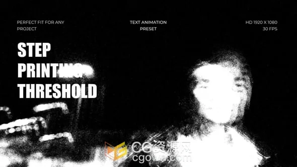 光刻印刷工艺强度曝光半色调视觉效果AE模板