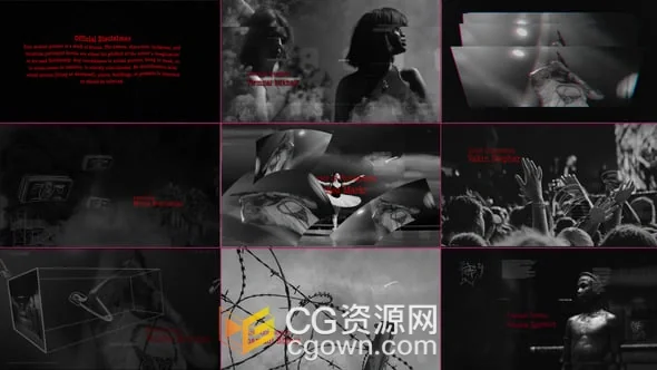 电影犯罪惊悚片开场片头介绍动画AE模板