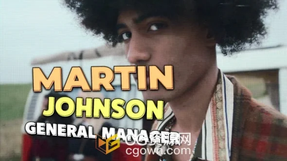 复古素描潮流风格文字标题动画AE模板