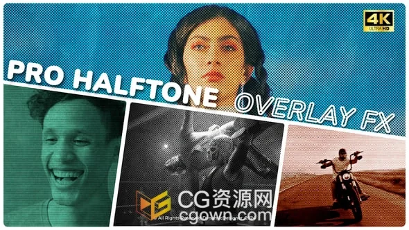 专业半色调效果叠加预设包AE模板下载
