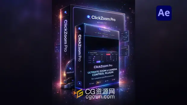 AE脚本ClickZoom Pro v3.1缩放平移转场动画-CG资源网 AE脚本ClickZoom Pro v3.1缩放平移转场动画