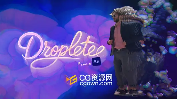 AE插件Dropletee v1.0.8液态扭曲拖尾视觉特效+视频教程