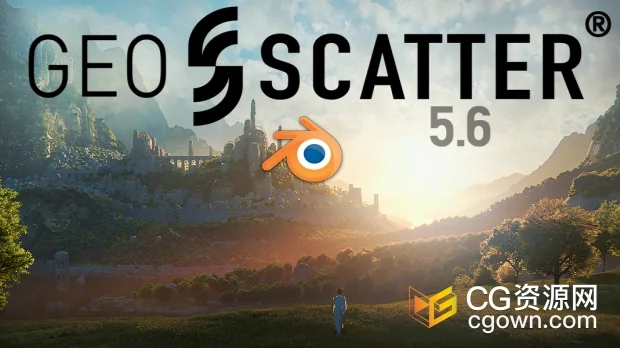Blender插件Geo-Scatter v5.6.3花草树木模型分布散射生成器