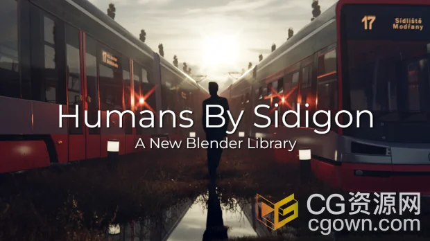 Blender插件Humans By Sidigon人物剪影素材库资产175个预设