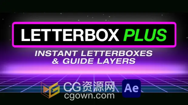 AE脚本Letterbox Plus v1.0黑边画幅遮幅生成+视频教程