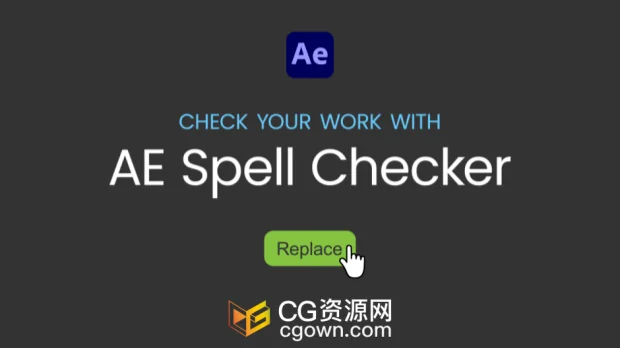 AE Spell Checker V1.1.0脚本文本图层拼写纠错工具+视频教程