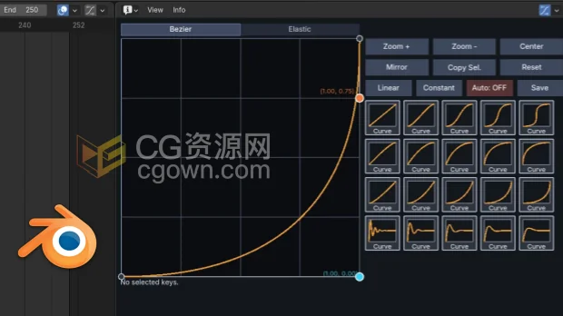 Blender插件 Bezier Curve Editor v1.0.4关键帧曲线编辑器