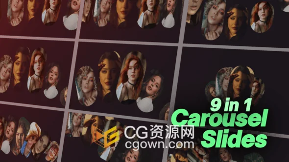 轮播幻灯片展示照片动画视频多种分辨率设计AE模板-CG资源网 轮播幻灯片展示照片动画视频多种分辨率设计AE模板