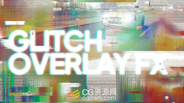 故障失真特效画面生成叠加效果AE模板下载