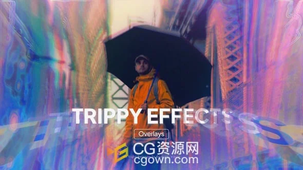 视频生成迷幻视觉画面效果AE模板下载