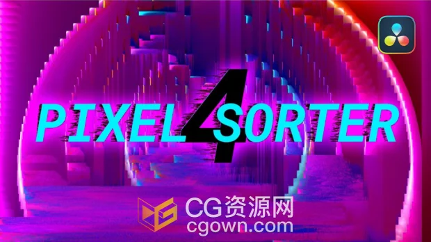 DR达芬奇插件Pixel Sorter 4.2.4 Win/Mac版像素拉伸撕裂分离特效