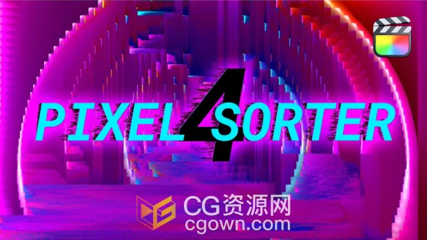 FCPX插件Pixel Sorter V4.2.4像素拉伸撕裂分离特效工具