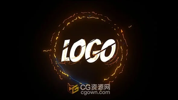 加速光线动画LOGO视频片头AE模板+背景音乐