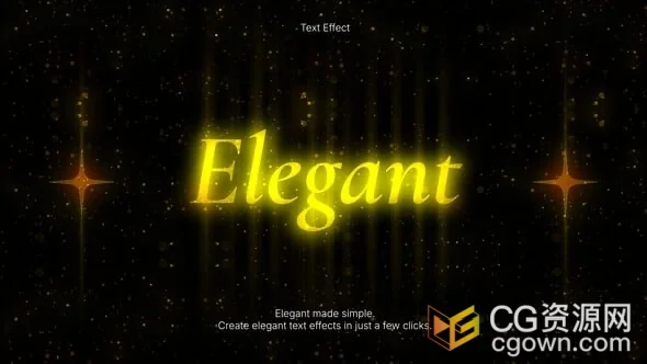 奢华金色文字标题动画AE模板Luxury Text Effects