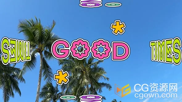 动态夏季主题排版效果文字标题动画AE模板-CG资源网 动态夏季主题排版效果文字标题动画AE模板