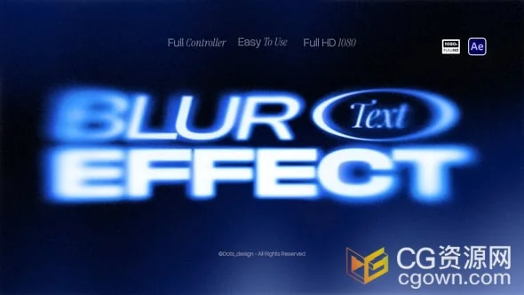 运动模糊文本效果文字标题动画AE模板Blur Text Effect