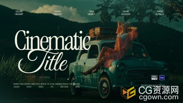 电影片头文字标题动画AE模板Cinematic Titles