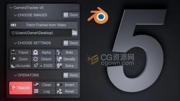 Blender插件Camera Tracker 5.0.2摄像机跟踪反求工具