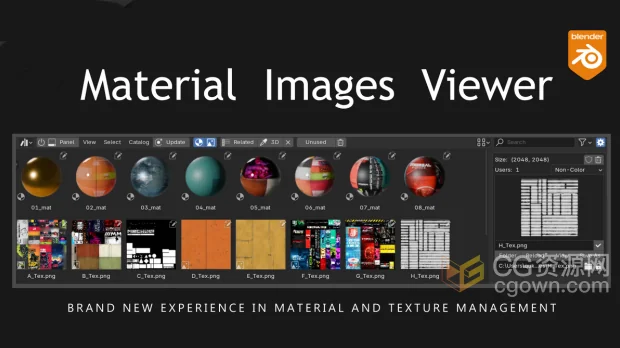 Blender插件Material Image Viewer v1.1.0材质预览直观管理器