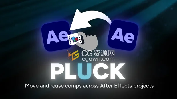AE脚本Pluck 1.0直接选择合成导入+视频教程