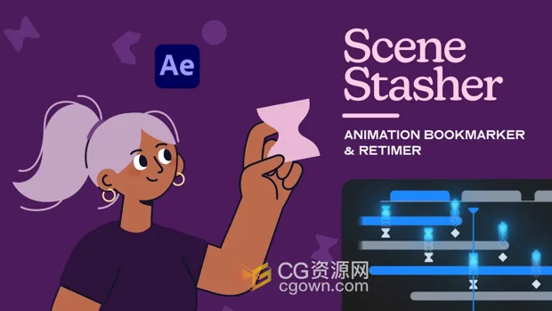 AE脚本SceneStasher 1.0.0将图层与关键帧保存使用工具+视频教程