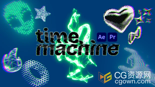 AE/PR插件TimeMachine v1.0 Win/Mac版视频故障复古风格化电子感视觉特效