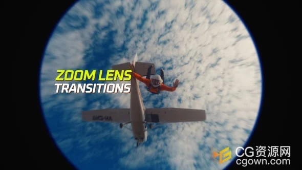 模拟变焦镜头效果转场动画AE模板Zoom Lens Transitions