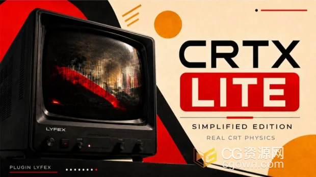 AE/PR插件CRTX Lite V1.0.2怀旧电视机故障视觉特效工具
