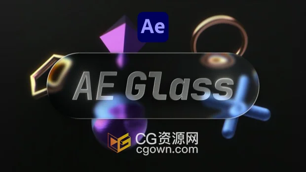 AE Glass V1.0.0版Win/Mac半透明液态玻璃质感效果插件+视频教程