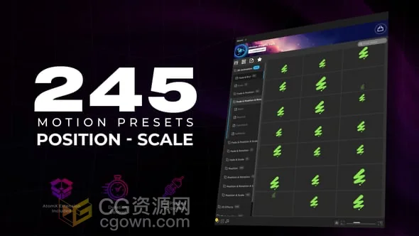 122组动态运动动画预设包AE脚本下载Motion Presets