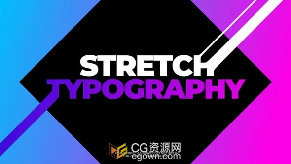 12组拉伸文字场景设计宣传标题动画AE模板