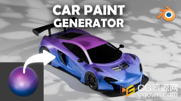 Blender插件Car Paint Generator v1.1.0车漆材质生成器