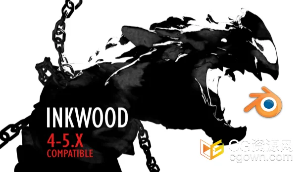 Blender插件Inkwood 3.0中国风水墨绘画着色器预设资产包