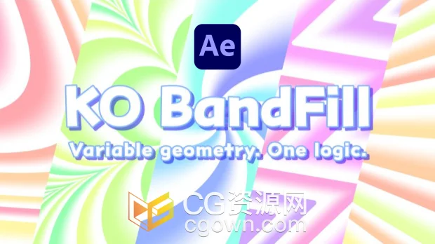 AE插件KO BandFillBasic 1.0.0 Win/Mac版带状图案几何图形动画+视频教程