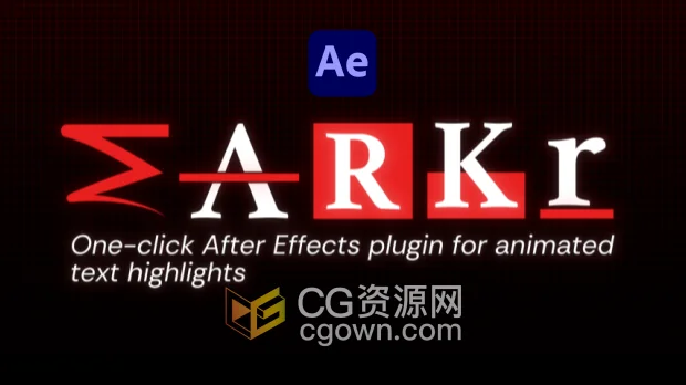 AE脚本MARKr 1.0.0一键式动画下划线和高亮效果+视频教程