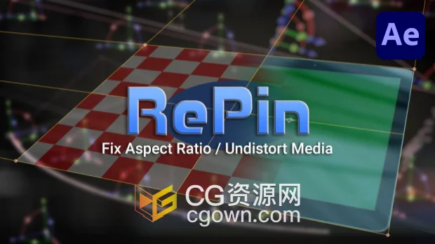AE脚本RePin 1.0图层边角校正修复工具+视频教程