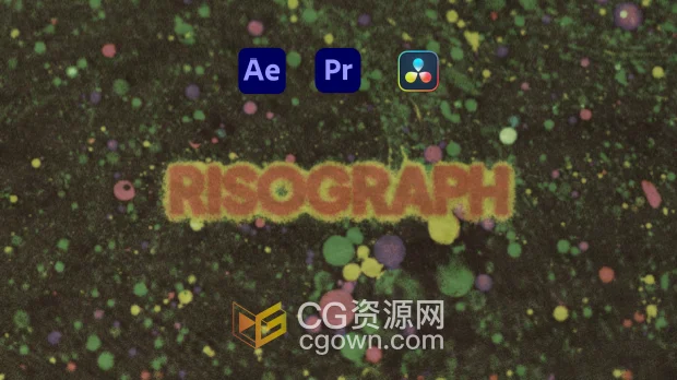 AE/PR/达芬奇插件Risograph 1.0.0 Win/Mac版复古孔版印刷机半色调效果