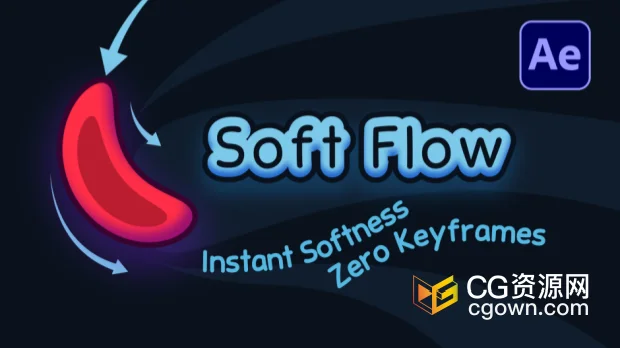 AE脚本Soft Flow V1.0.0形状图层添加自然弹性软体运动