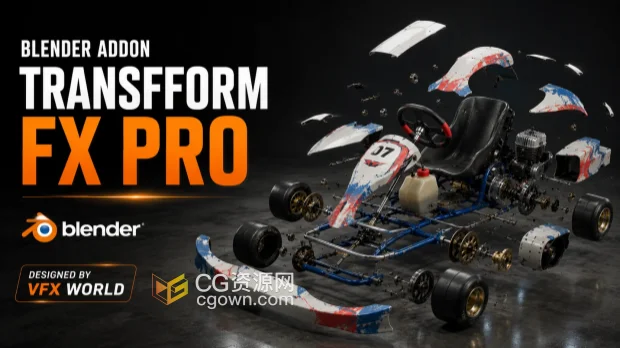 Blender插件Transform FX Pro 7.3科幻风格变形动画工具