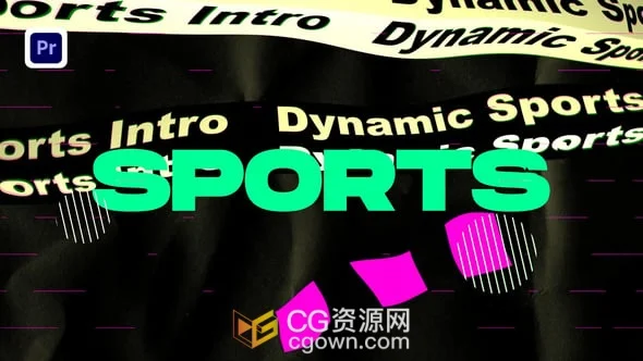 动态节奏感体育用品宣传广告动画视频-PR模板