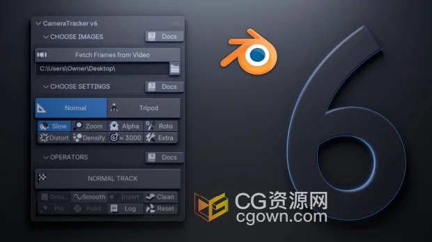 Blender插件Camera Tracker 6.0.1摄像机镜头跟踪反求工具