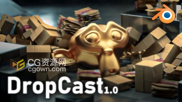 Blender插件Drop Cast V1.0.3基于物理散布工具